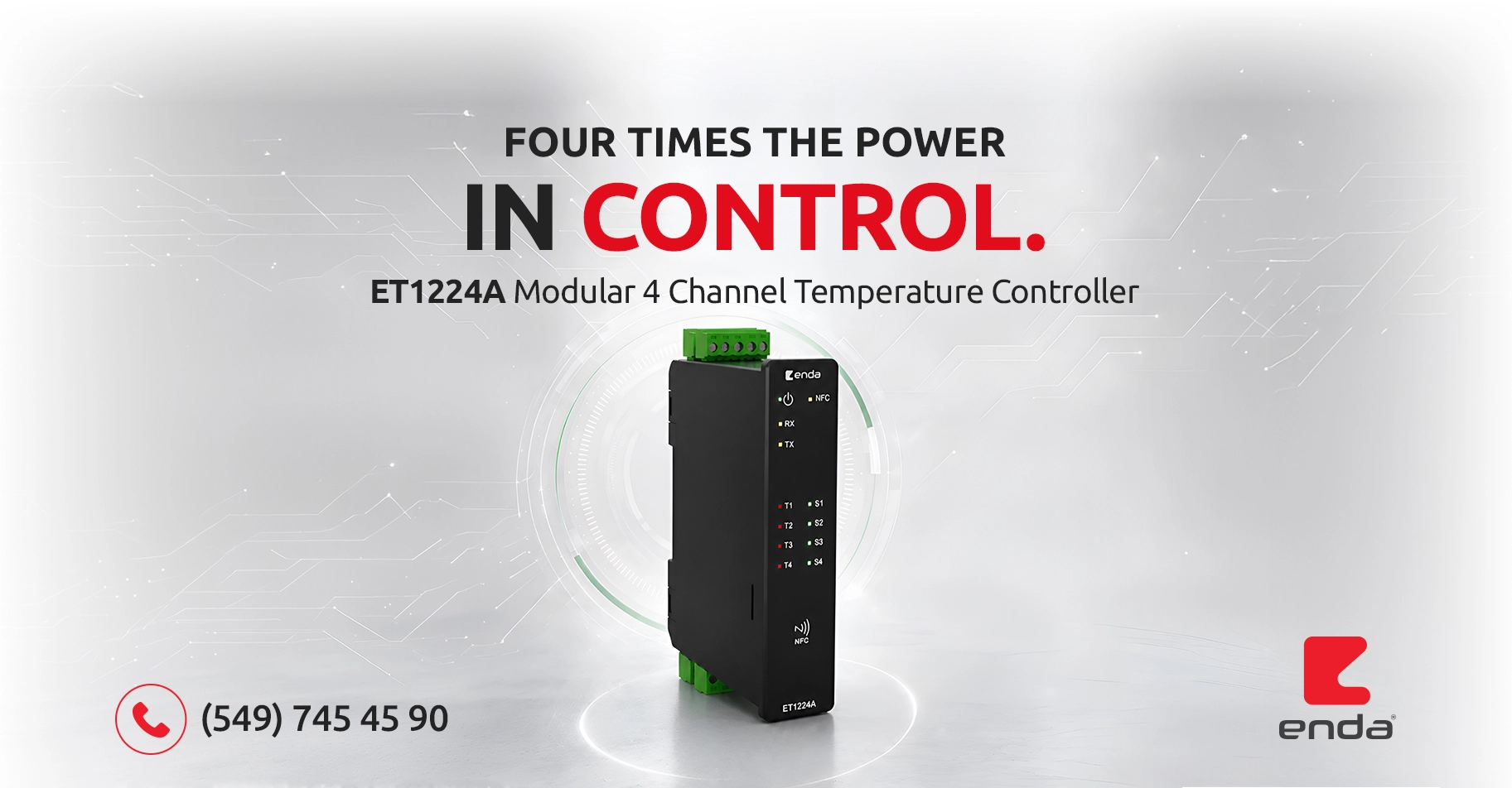 Enda ET1224A Modular 4 Channel Temperature Controller