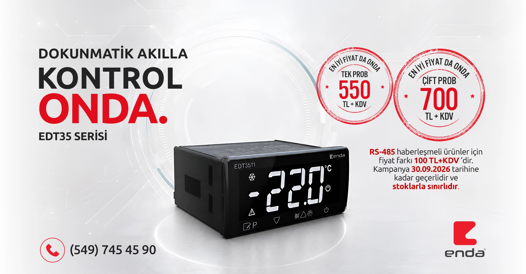 Enda EDT35 Serisi Defrost Kontrol Cihazı