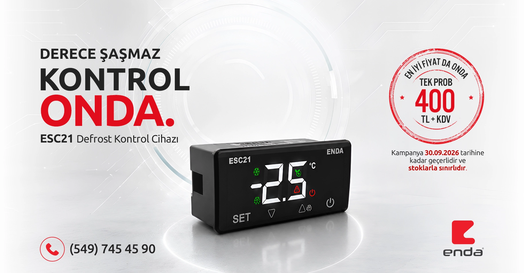 Enda ESC21 Defrost Kontrol Cihazı